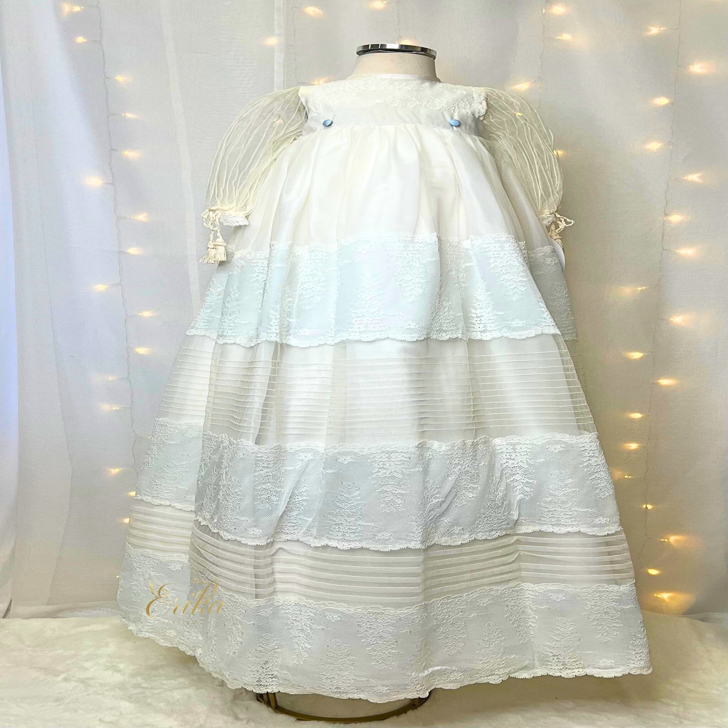 Pearl & Blue Boy Christening Gown