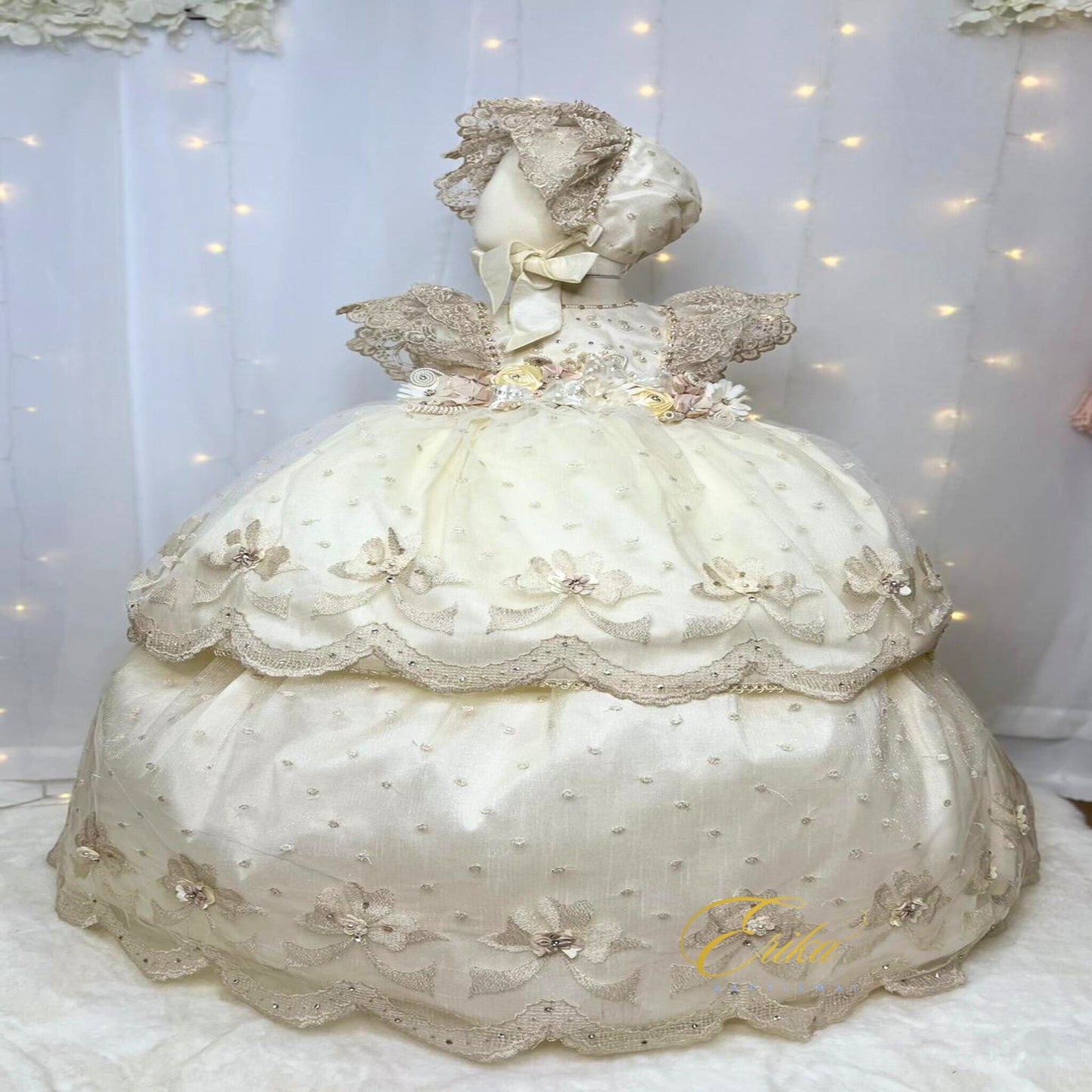 Yolis Christening Gown & Bonnet