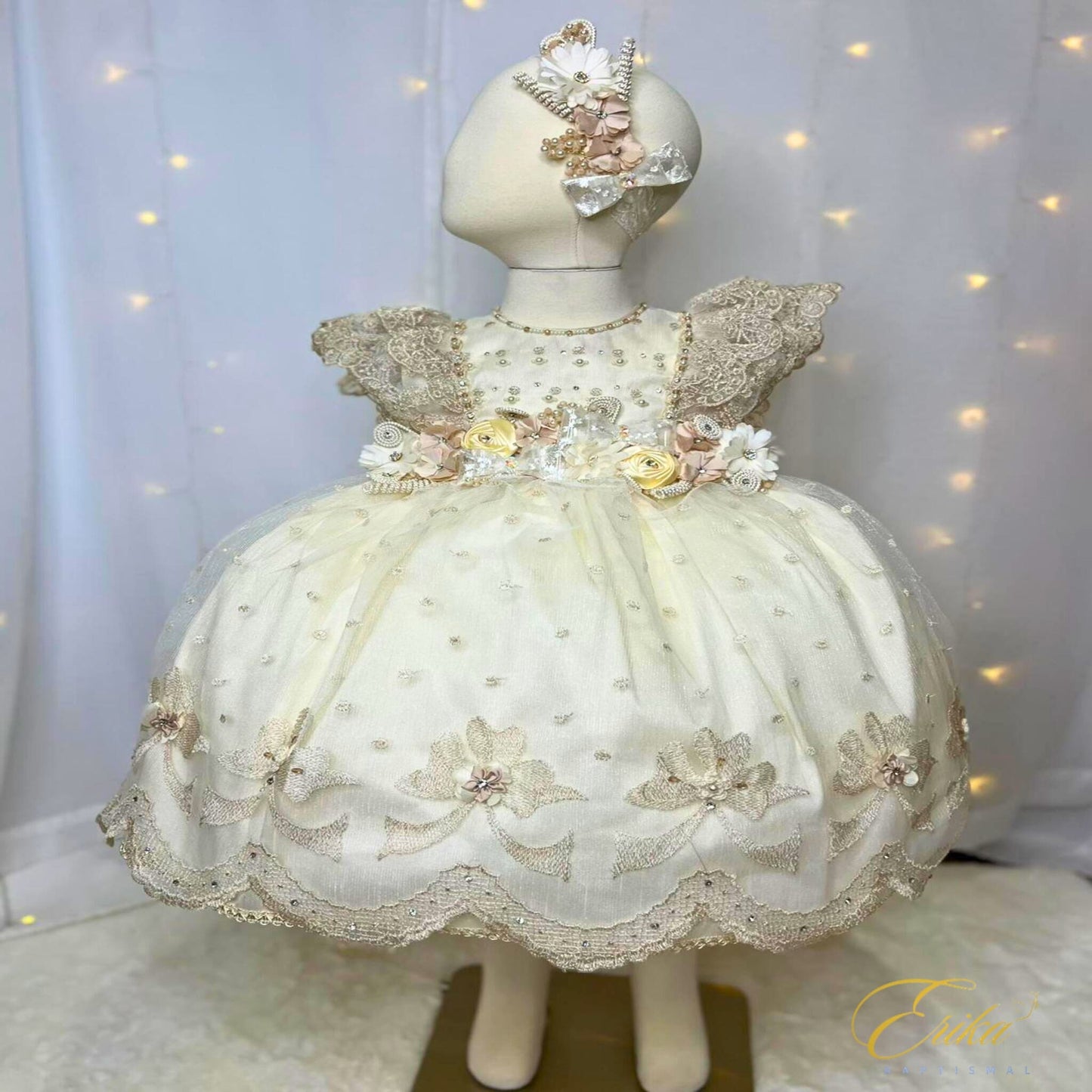 Yolis Christening Gown & Bonnet
