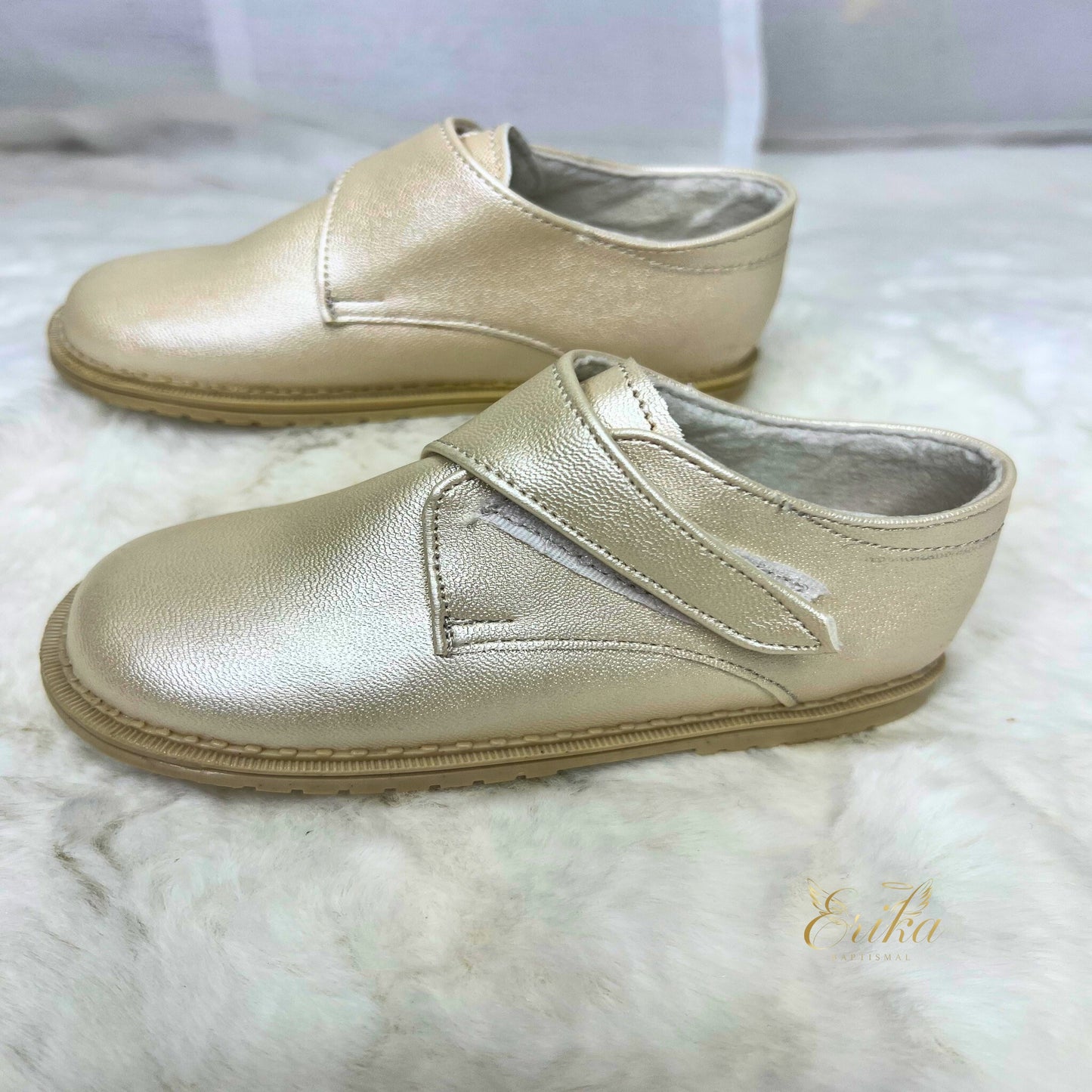 luxury white baby boy christening shoes with premium fabric and elegant finish
