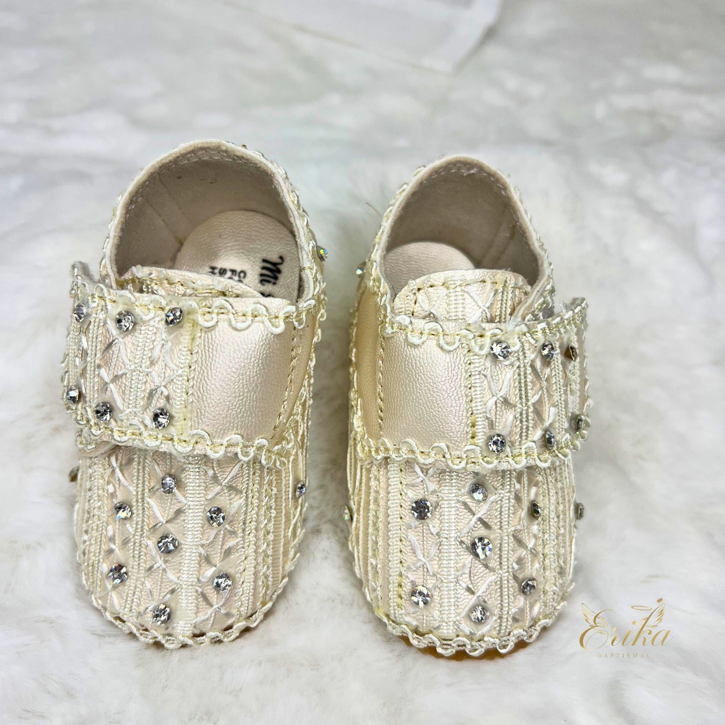 white baby boy christening shoes with soft material and elegant design