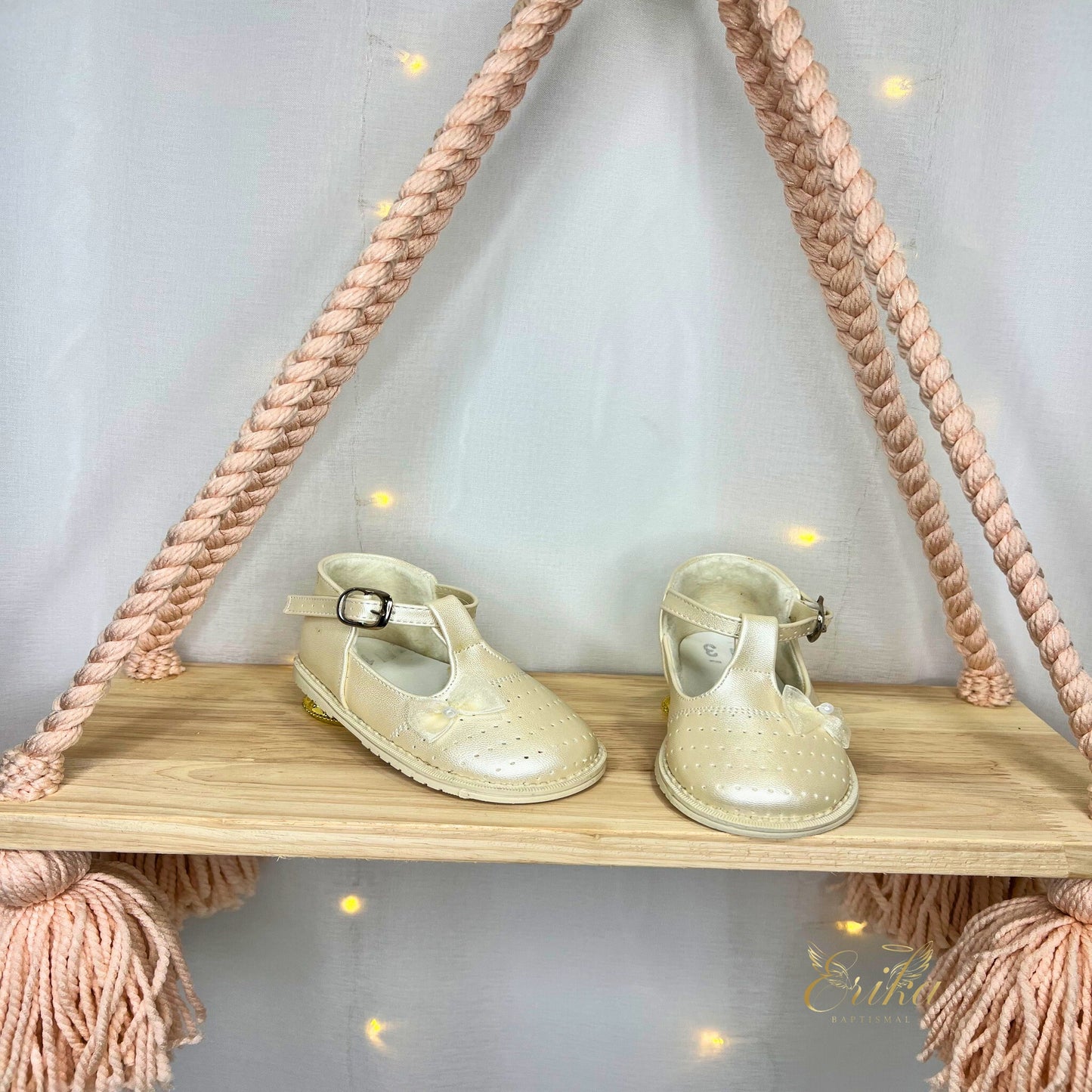 classic white satin ballet flats for infant girl baptism with simple elegant design