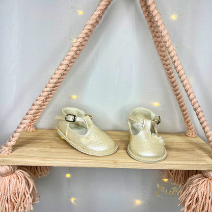 classic white satin ballet flats for infant girl baptism with simple elegant design