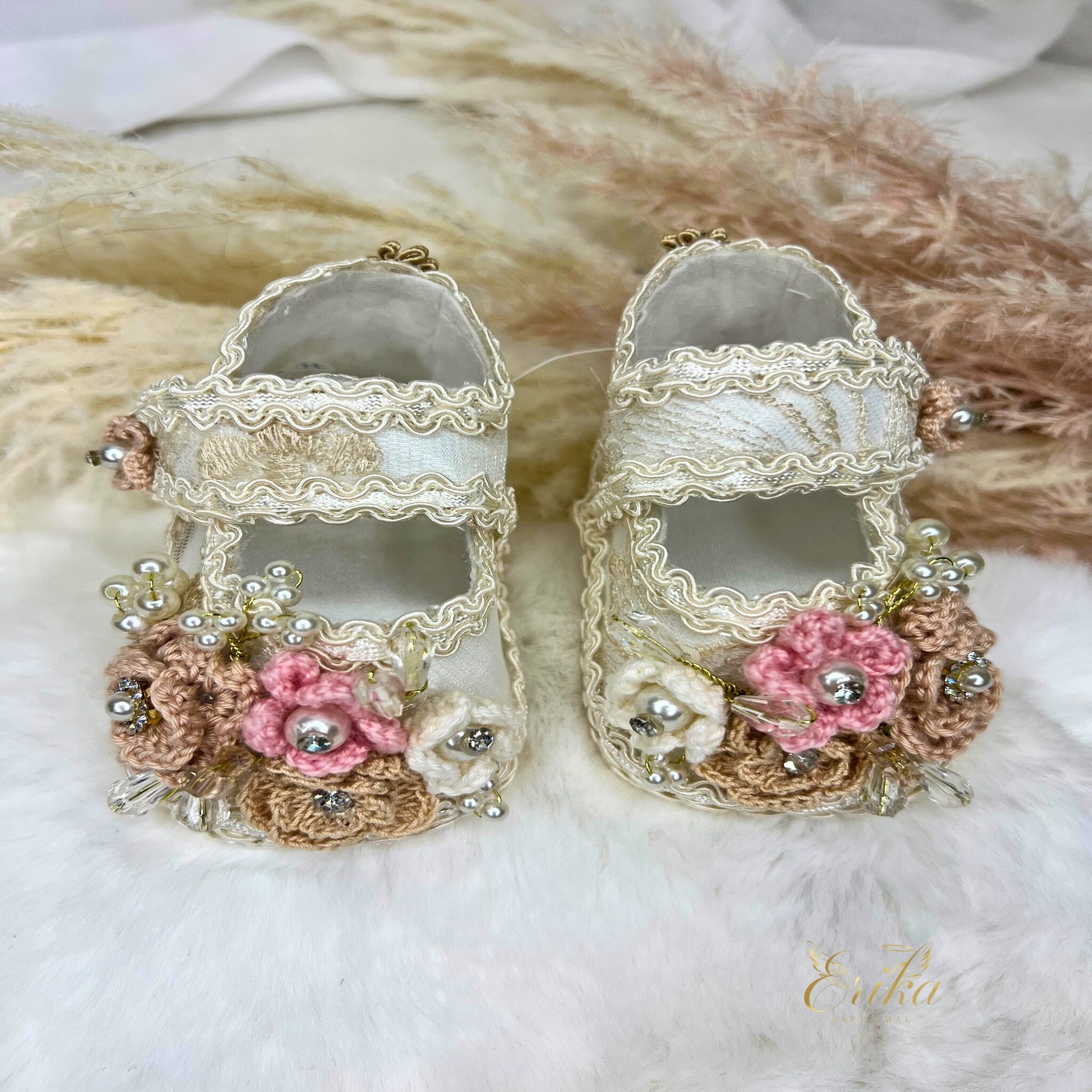 premium white satin ballet flats for infant girl baptism with soft fabric and elegant style