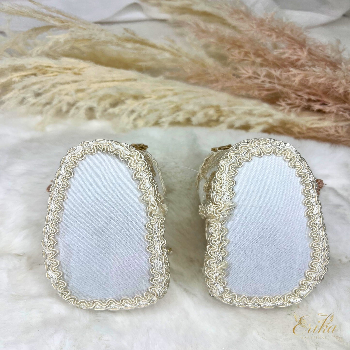 soft white satin ballet flats for infant girls baptism with comfortable fit and delicate look