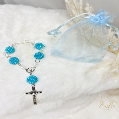 lassic mini rosary set for baptism and first communion in multiple colors by Erika Baptismal