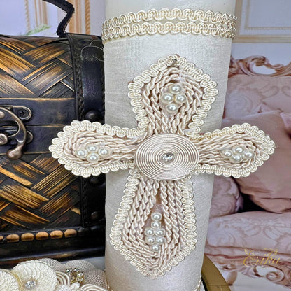 Elegant boy's ceremony set with silver rhinestone accents and matching shell
