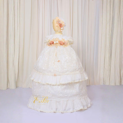 Christening gowns designed by Erika Baptistal in the United States