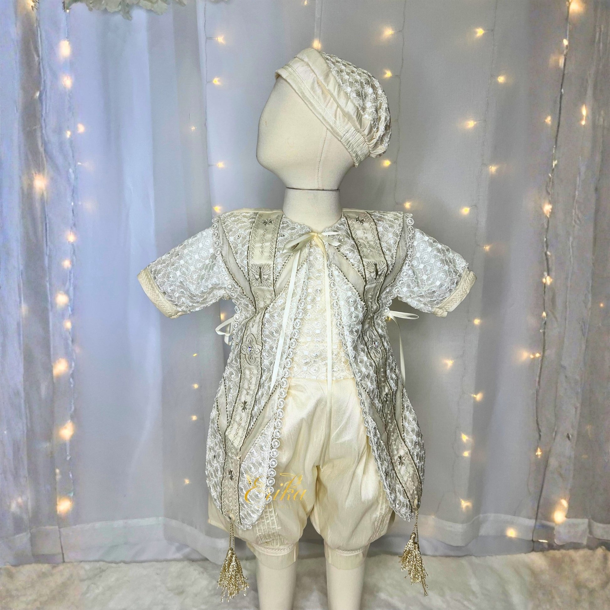 classic baby christening outfit by Erika Baptismal with traditional design and comfortable fit