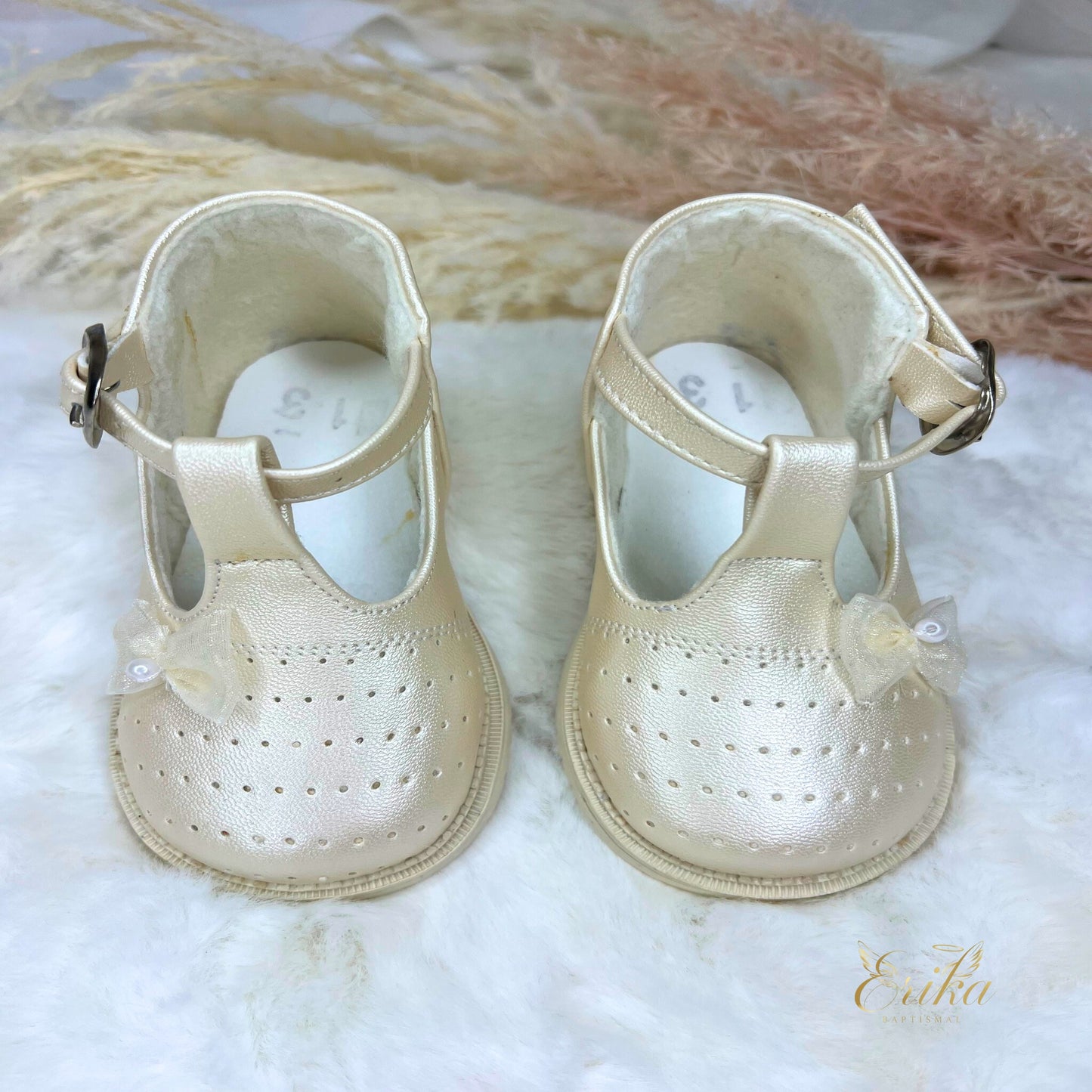 elegant plain white satin baptism ballet flats for infant girls with soft comfortable sole
