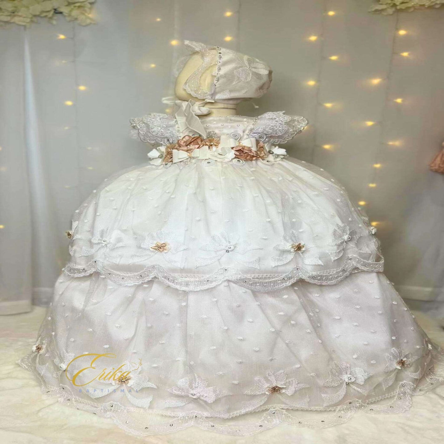 Yolis Christening Gown & Bonnet