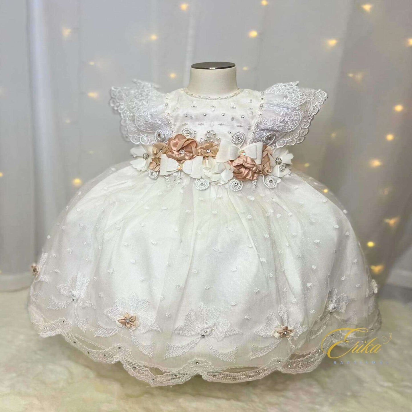Yolis Christening Gown & Bonnet