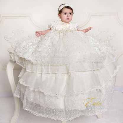 Gela Christening Gown & Bonnet