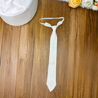 stylish pearl cream boys communion suit by Erika Baptismal with modern elegant design