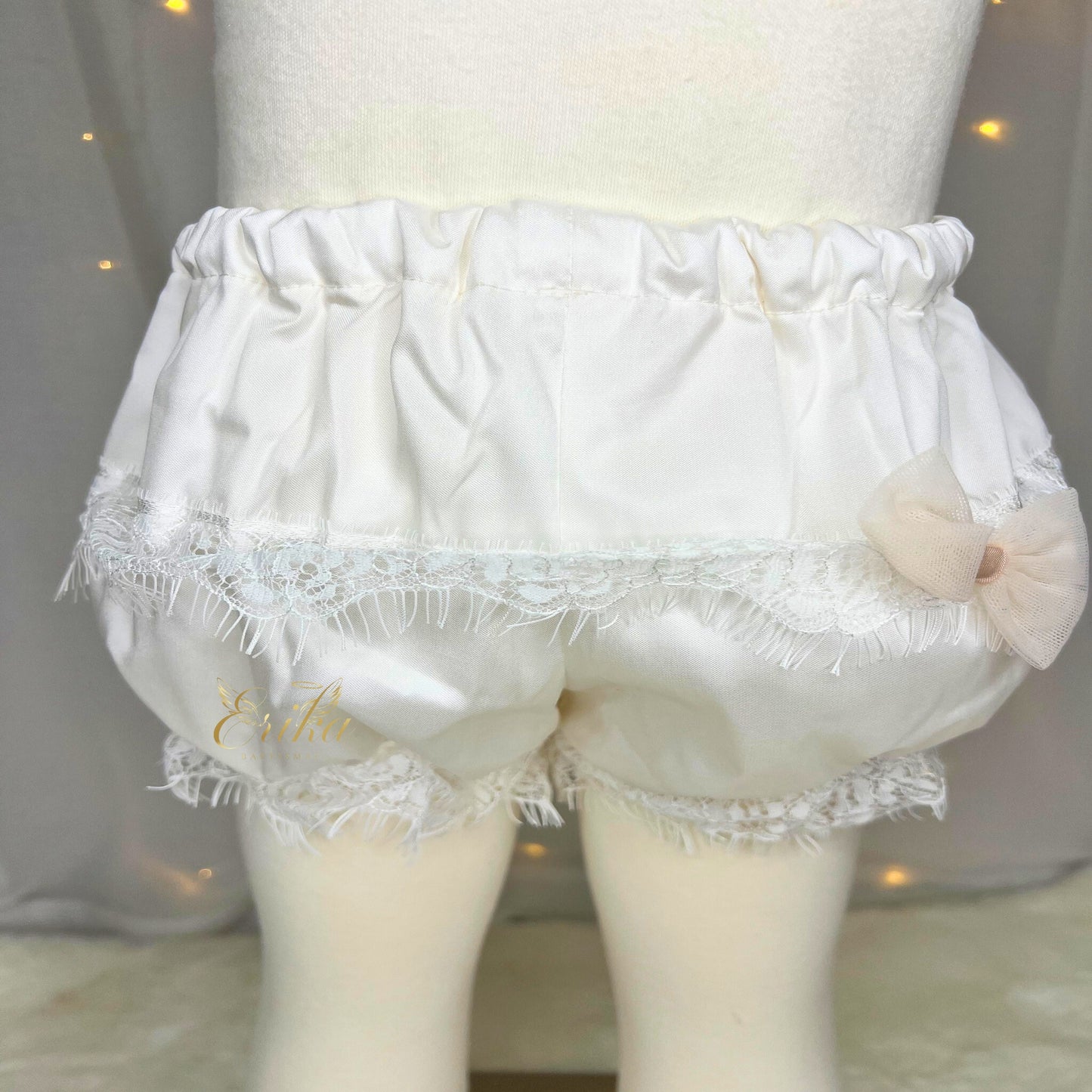 long traditional Spanish style baby christening gown with timeless design and soft elegant fabric