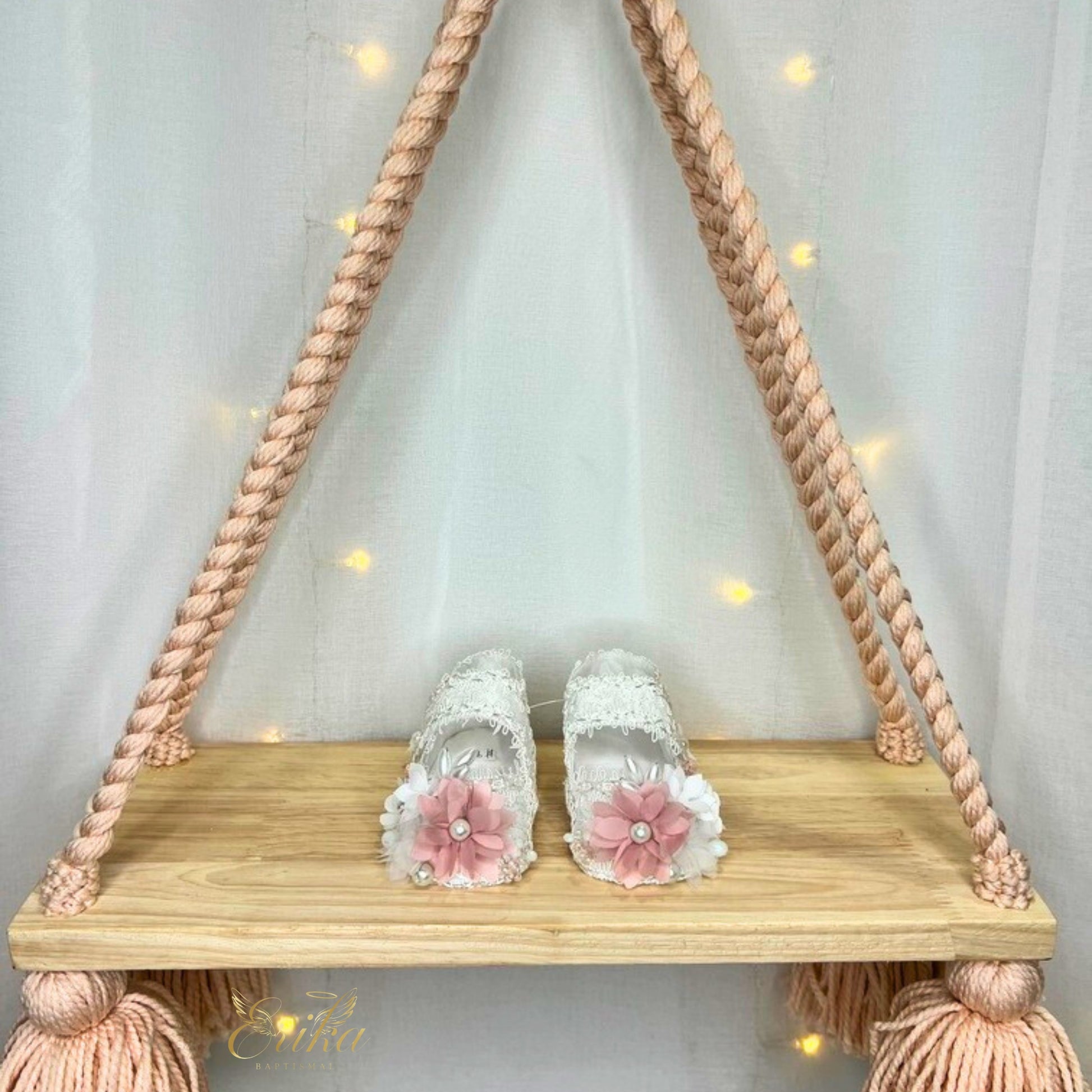 Soft-soled baby girl baptism shoes